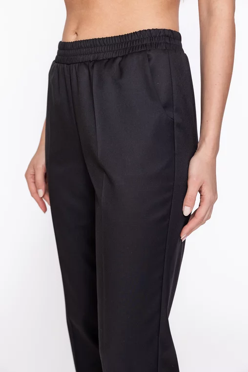 Pantaloni Caramel lejeri cu elastic negri P2612 thumbnail picture - 