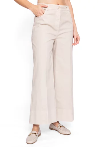 Pantaloni croi evazat bej PVV60202