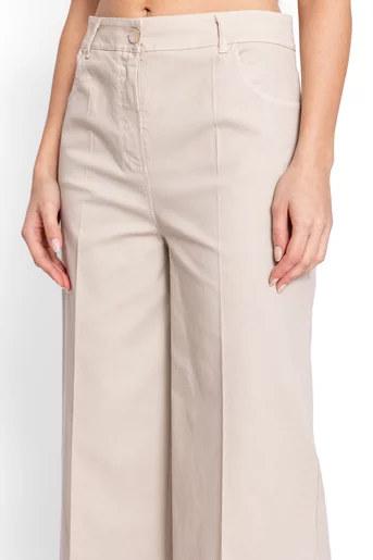Pantaloni croi evazat bej PVV60202