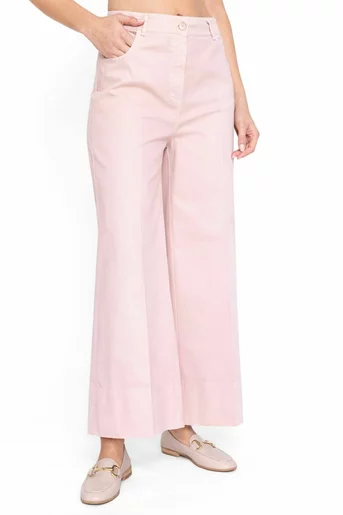 Pantaloni croi evazat roz PVV60202