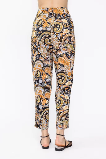 Pantaloni imprimeu paisley multicolor PMO60501