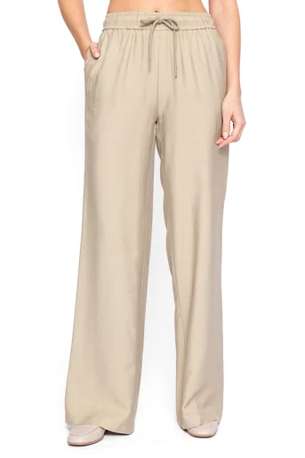 Pantaloni lejeri cu elastic kaki PKC60201