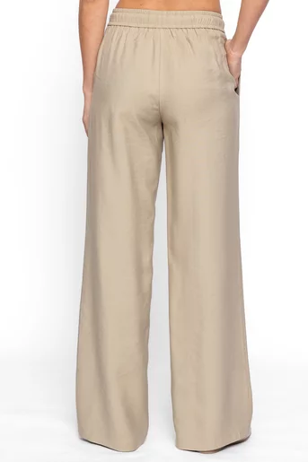 Pantaloni lejeri cu elastic kaki PKC60201