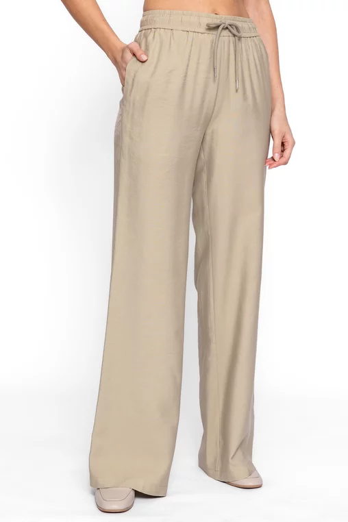 Pantaloni lejeri cu elastic kaki PKC60201 thumbnail picture - 
