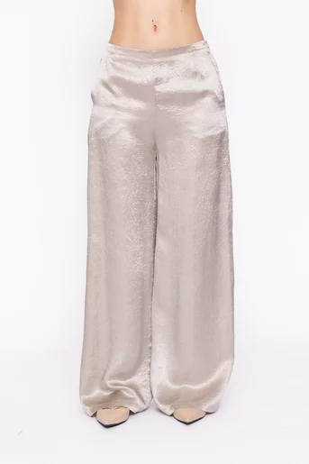 Pantaloni lejeri satinați bej PMO60303