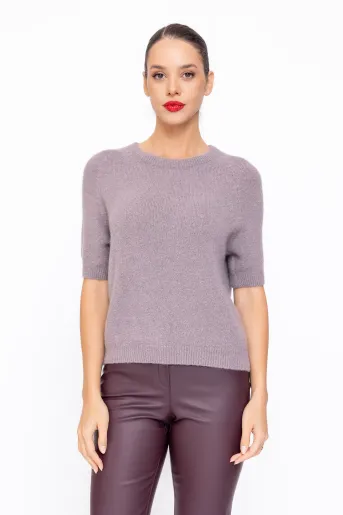 Bluză baby alpaca taupe BLT60806