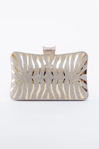 Clutch elegant auriu PAS0905