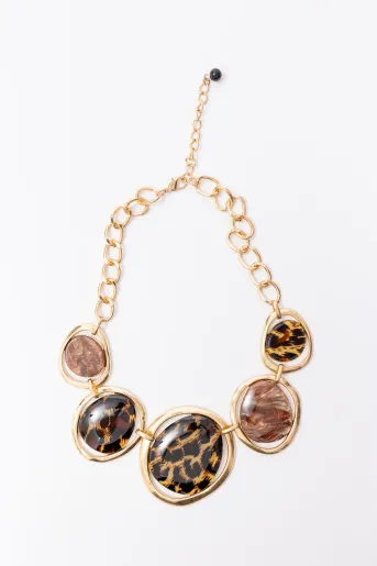 Colier cu elemente animal print CO803