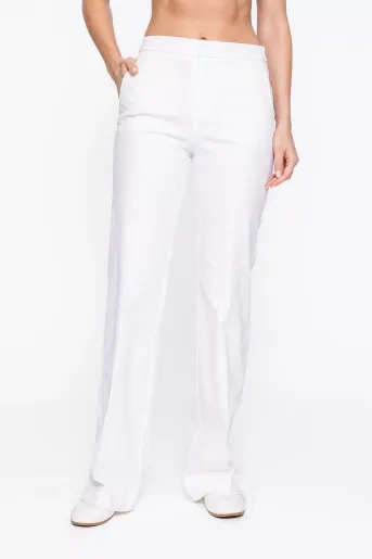 Pantaloni Caramel denim drepți ivory  P2611
