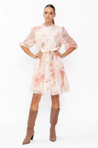 Rochie lejeră cu cordon piersică RRS60822