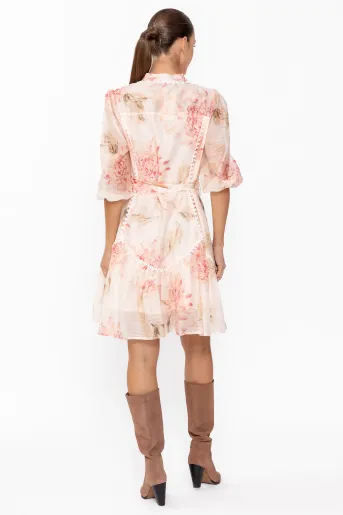Rochie lejeră cu cordon piersică RRS60822