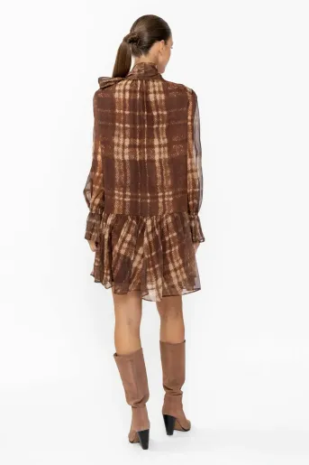 Rochie lejera din voal cu eșarfă RBR60902