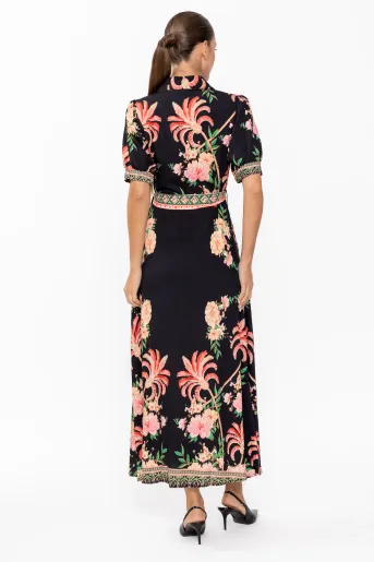 Rochie midi cu cordon  imprimeu floral RRS60821