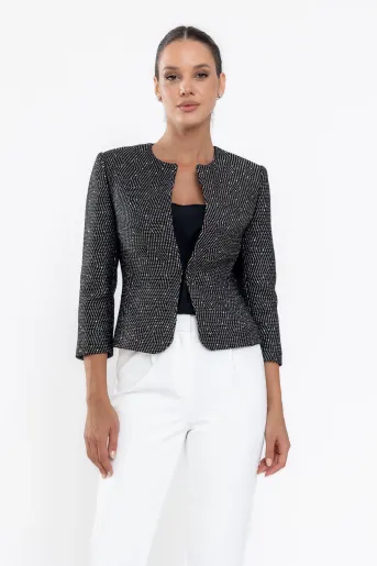 Sacou Caramel elegant negru S1512