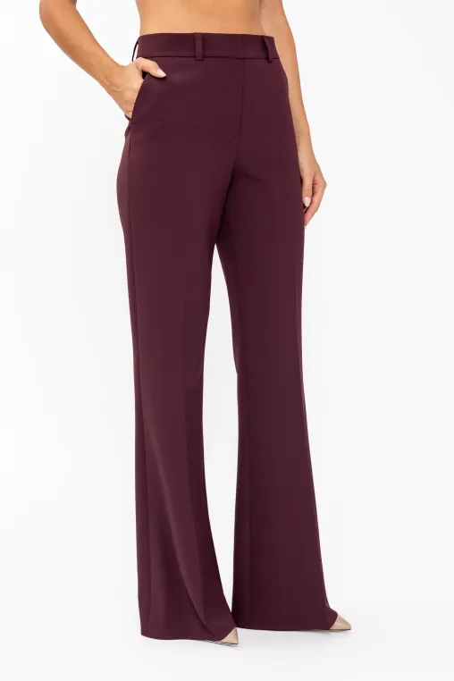 Pantaloni Caramel evazați burgundy P2618 thumbnail picture - 