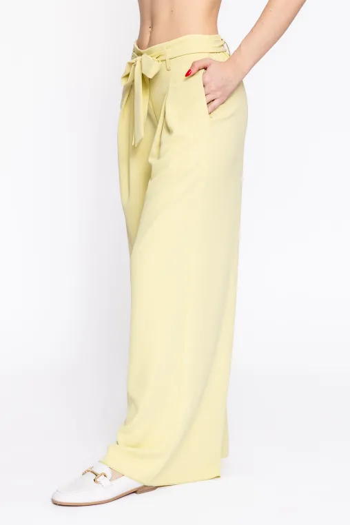 Pantaloni Caramel lejeri cu cordon lime P2615 thumbnail picture - 