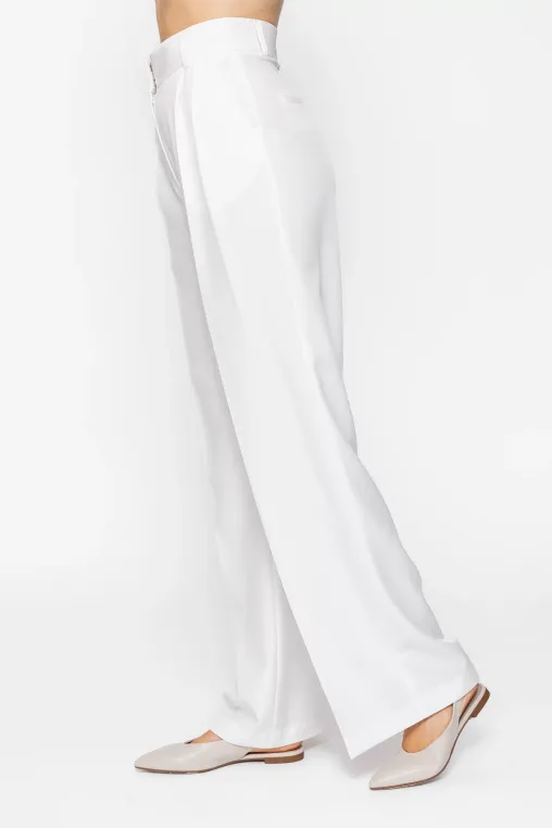 Pantaloni Caramel lejeri cu două pliuri ivory P2614 thumbnail picture - 
