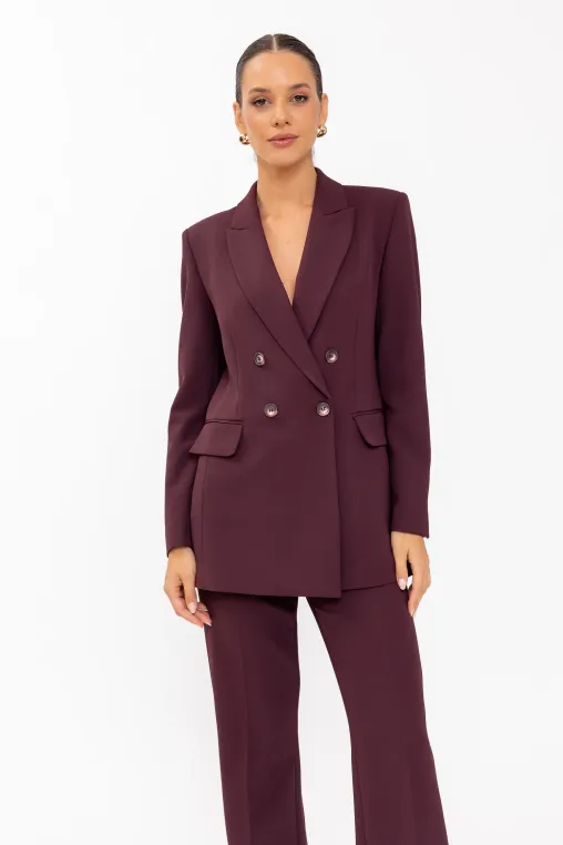 Sacou Caramel oversize Meg burgundy S1609 thumbnail picture - 