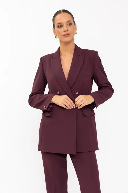 Sacou Caramel oversize Meg burgundy S1609 thumbnail picture - 