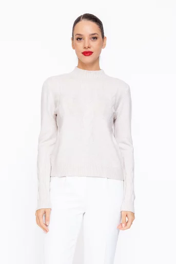 Pulover tricotat bej BDP1109