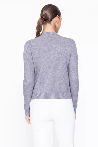 Pulover tricotat gri BDP1109