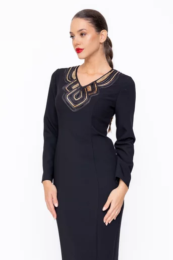 Rochie Caramel conică cu aplicație R8580