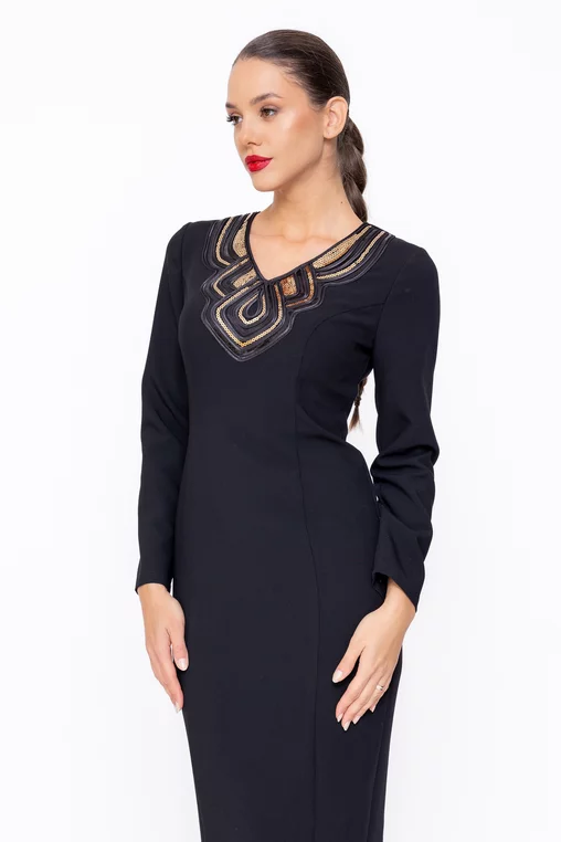 Rochie Caramel conică cu aplicație R8580 thumbnail picture - 