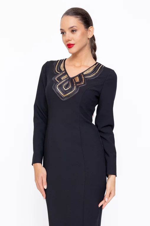 Rochie Caramel conică cu aplicație R8580 thumbnail picture - 