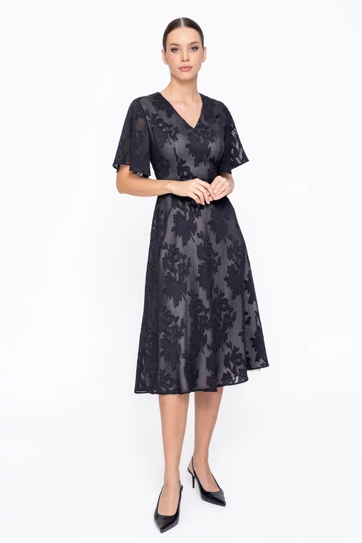 Rochie Caramel elegantă cu cordon R8614 thumbnail picture - 