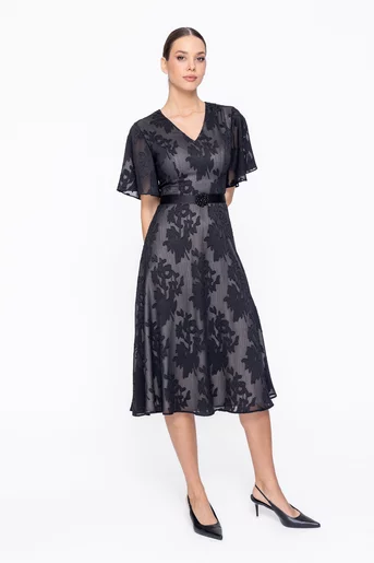 Rochie Caramel elegantă cu cordon R8614