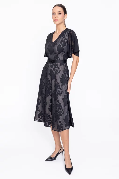 Rochie Caramel elegantă cu cordon R8614 thumbnail picture - 