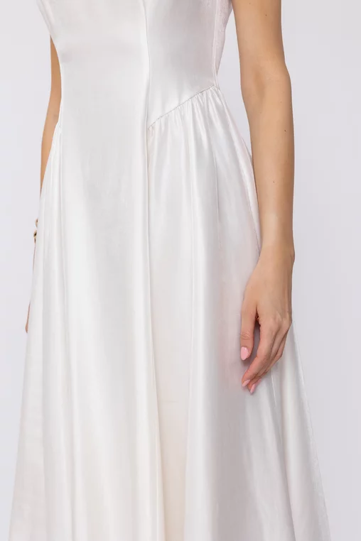 Rochie Caramel elegantă cu creți laterali ivory R8631 thumbnail picture - 