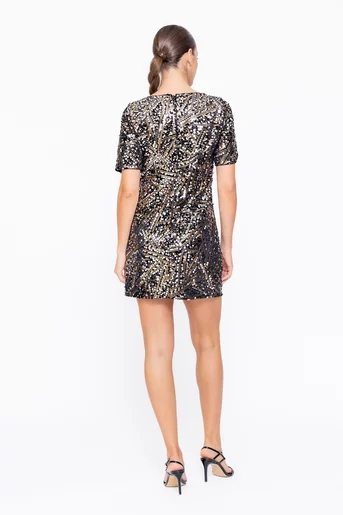 Rochie Caramel elegantă cu paiete R8578