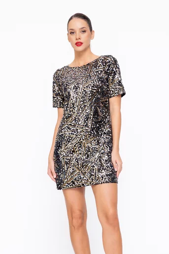 Rochie Caramel elegantă cu paiete R8578