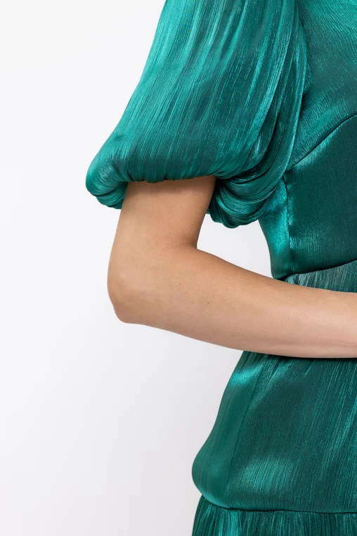 Rochie Caramel elegantă voal peliculizat verde R8635 thumbnail picture - 