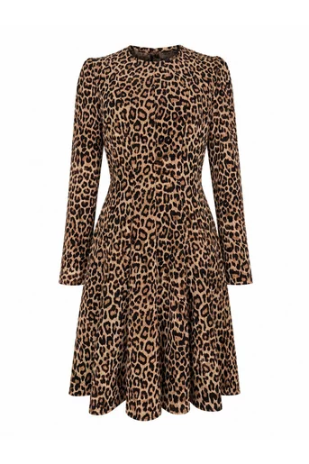 Rochie Caramel în clini animal print R8643