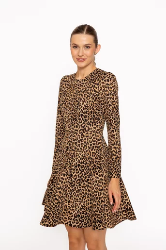 Rochie Caramel în clini animal print R8643