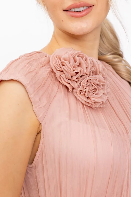 Rochie Caramel mătase naturală roz R8637 thumbnail picture - 