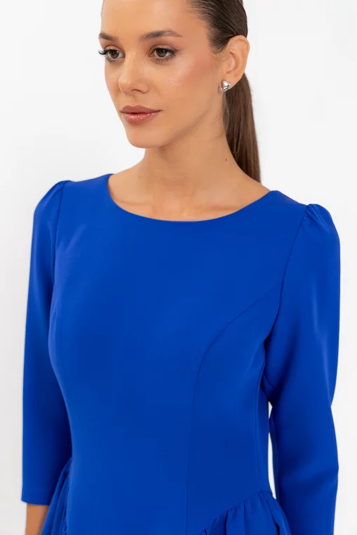 Rochie Caramel mini cu creți lateral albastră R8644 thumbnail picture - 