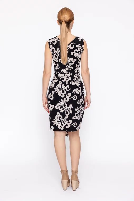 Rochie conică suprapusă neagră RRS60308 thumbnail picture - 