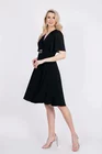 Rochie eleganta cu maneci din voal  si curea neagra  R8215 thumbnail picture - 