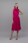Rochie eleganta din matase cu funda fucsia R8335 thumbnail picture - 