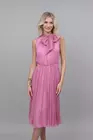 Rochie eleganta din matase cu funda roz R8335 thumbnail picture - 