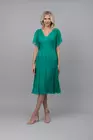 Rochie eleganta din matase naturala verde smarald R8338 thumbnail picture - 