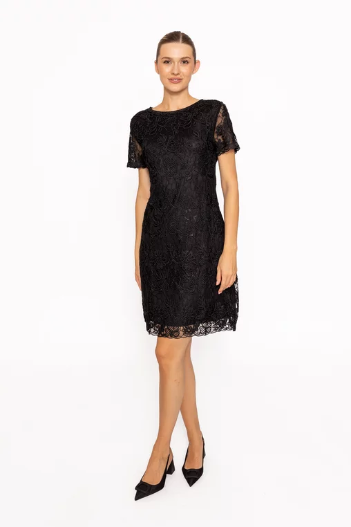 Rochie elegantă din dantelă neagră RRS60815 thumbnail picture - 