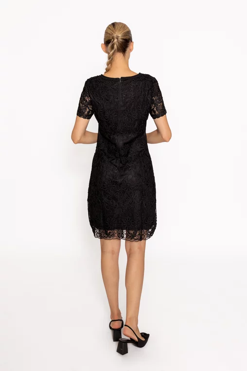 Rochie elegantă din dantelă neagră RRS60815 thumbnail picture - 