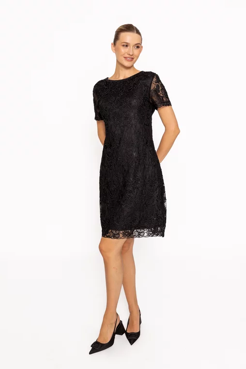 Rochie elegantă din dantelă neagră RRS60815 thumbnail picture - 