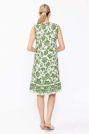 Rochie lejeră cu volan verde RSM60503