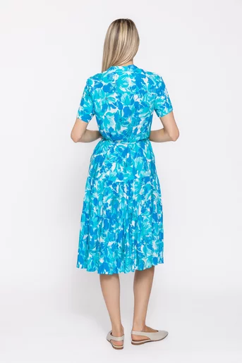 Rochie lejeră din vâscoză albastră RSM60517