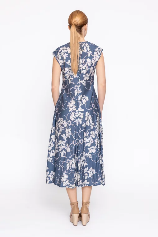 Rochie lejeră imprimeu floral bleumarin RBD60205 thumbnail picture - 